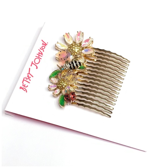 NWT Betsey Johnson Flowers Embellished Hair Comb main image 7
